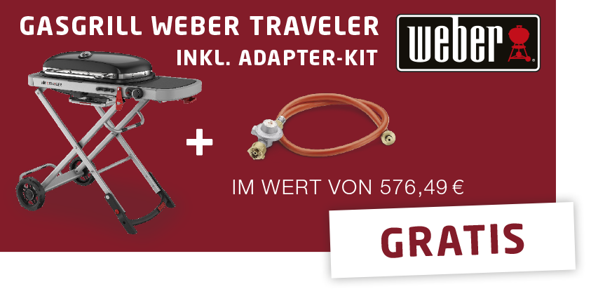 Gasgrill Weber Traveler gratis